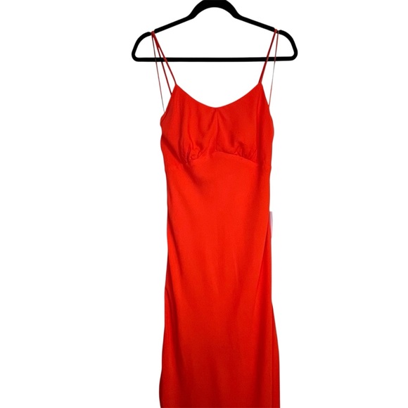 ASTR the Label Red Charisma Fitted Mermaid Style Crepe Tie Back Dress Romantic - Picture 11 of 14